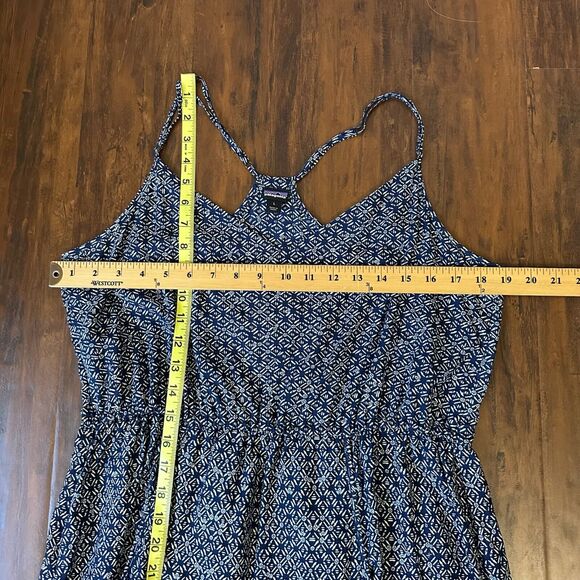 PATAGONIA Lost Wildflower Dress in Sunburst Crux Navy w Pockets Adjustable - Picture 10 of 11